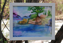 Load image into Gallery viewer, "Canyon Ferry; Beach" Watercolor Print 10"x8"